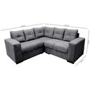 Ver imagem 3 de Sofá de Canto 3x2 Lugares Athena Masterflex