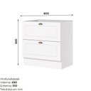 Ver imagem 3 de Balcão 80cm com 02 Gavetas Cozinha Americana