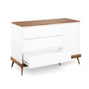 Ver imagem 7 de Quarto Bebê Completo Retrô Berço E Cômoda Pé Palito Branco