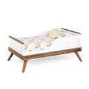 Ver imagem 6 de Quarto Bebê Completo Retrô Berço E Cômoda Pé Palito Branco