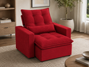 Ver imagem 6 de Poltrona do Papai Retrátil e Reclinável em Tecido Suede:Vermelho