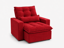 Ver imagem 3 de Poltrona do Papai Retrátil e Reclinável em Tecido Suede:Vermelho