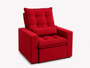 Ver imagem 4 de Poltrona do Papai Retrátil e Reclinável em Tecido Suede:Vermelho
