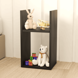 Nicho Apoio Lateral de Cabeceira Decorativo Infantil Brinquedos Preto
