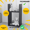 Ver imagem 3 de Nicho Apoio Lateral de Cabeceira Decorativo Infantil Brinquedos Preto