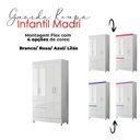 Ver imagem 3 de Guarda Roupa com Espelho Infantil Madri com Cômoda Ms913 e Armário Multiuso New Íris Branco