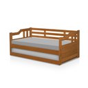 Ver imagem 1 de Sofá Cama de Madeira Maciça para Copa Vintage Retrô Reforçada Alta Qualidade Imbuia