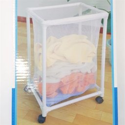 Cesto Para Roupas Com Rodinha Carrinho Lavanderia Hotel Organizador De Roupas - Kangur - 2