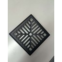 Ver imagem 4 de Ralo Grelha Pluvial 20x20 Concava Alumínio Preto Fosco com Tela Anti Escorpião e Suporte