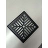 Ralo Grelha Pluvial 20x20 Concava Alumínio Preto Fosco com Tela Anti Escorpião e Suporte - 4