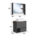 Ver imagem 4 de Conjunto para Banheiro Gabinete Suspenso 60cm com Toalheiro Cuba e Espelheira 80cm Cj8050.20 Mel/