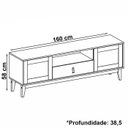 Ver imagem 4 de Rack Para Sala 160 CM 011096 Cedro Cinza Pérola DCASA
