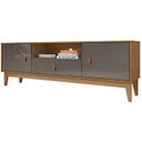 Ver imagem 1 de Rack Para Sala 160 CM 011096 Cedro Cinza Pérola DCASA