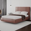 Ver imagem 2 de Cama Casal Flutuante com Cabeceira 140cm Astra S04 Couríssimo Telha - Lyam Decor