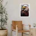 Ver imagem 2 de Quadro Decorativo Aquarela Águia 33x24cm - com Vidro:madeira Branca