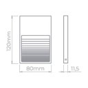 Ver imagem 3 de Balizador Sobrepor Neu2 2w 3000k 80lm Branco-stella