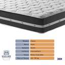 Ver imagem 2 de Cama Box e Colchão Classic Preto Molas Ensacadas Queen Anjos: Marrom