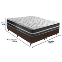 Ver imagem 3 de Cama Box e Colchão Classic Preto Molas Ensacadas Queen Anjos: Marrom
