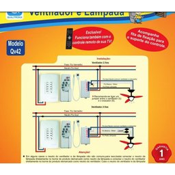 Controle de Ventilador de Teto Lâmpada e C/ Placa 4x2 - 3