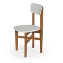 Ver imagem 6 de Mesa de Jantar Base Madeira Maciça com 2 Cadeiras Elisa Ideal para Apartamenteo 1,20x80 Off White