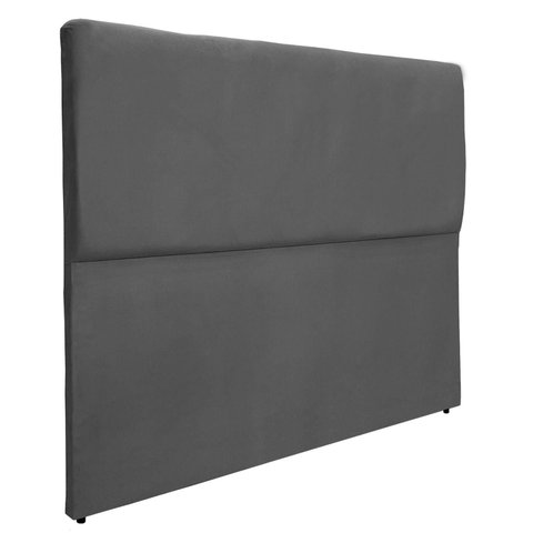 Cabeceira de Cama Estofada Sevilha Essencial Clean Suede Rbl:queen Tradicional/cinza