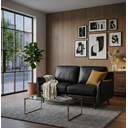 Ver imagem 2 de Sofá 2 Lugares Couro Natural:468black