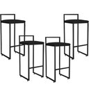 Ver imagem 1 de Kit 04 Banquetas Alta Para Cozinha Sala De Jantar Hanna L02 Preto Corano Preto - Lyam Decor
