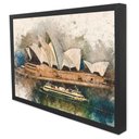 Ver imagem 3 de Quadro Decorativo Aquarela Artística em Moldura Caixa Tacolado Moldura Trad 1cm Madeira Escura com V