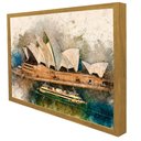 Ver imagem 5 de Quadro Decorativo Aquarela Artística em Moldura Caixa Tacolado Moldura Trad 1cm Madeira Escura com V