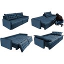Ver imagem 7 de Sofá Sem Caixa Retrátil Reclinável 2,35m Cama inBox Versátil com Pillow Top e Molas Velusoft