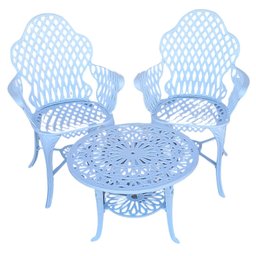 Conjunto de Mesa para Jardim Copacabana com 2 Poltronas e Mesa Baixa em Alumínio Fundido Unifer - 1