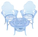 Ver imagem 1 de Conjunto de Mesa para Jardim Copacabana com 2 Poltronas e Mesa Baixa em Alumínio Fundido Unifer