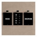 Ver imagem 2 de Kit 3 Quadro Motivacional Placa Decorativa Disciplina Foco 28x20cm