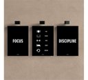 Ver imagem 2 de Kit 3 Quadro Motivacional Placa Decorativa Disciplina Foco 28x20cm