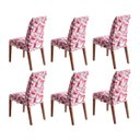 Ver imagem 1 de Kit 6 Capa de Cadeira Master Estampada Shade Sultan