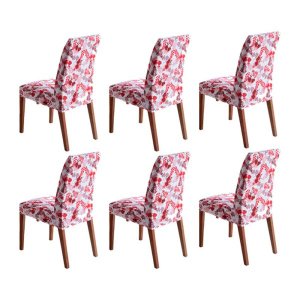 Kit 6 Capa de Cadeira Master Estampada Shade Sultan