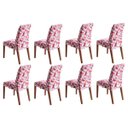 Ver imagem 1 de Kit 8 Capa de Cadeira Master Estampada Shade Sultan