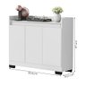 Aparador Buffet Sala Lorde 3 Portas Branco - 4
