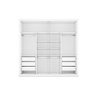 Guarda Roupa Casal Espelhado 2 Portas 6 Gavetas - Sevilha-branco Acetinado - Made Marcs - 3