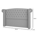 Ver imagem 2 de Cabeceira Estofada Box Casal Valência 1,40 Cm - 940 Veludo Cinza