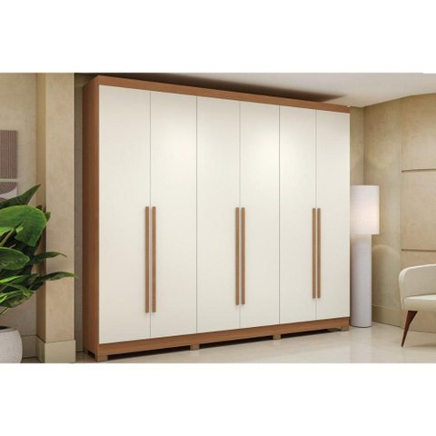 Guarda Roupa Casal 6 Pts 3GAV c/Pés CB03T580 Off Kappesberg