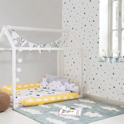 Tapete Infantil Lorena Canals Nuvem - Cinza - 6