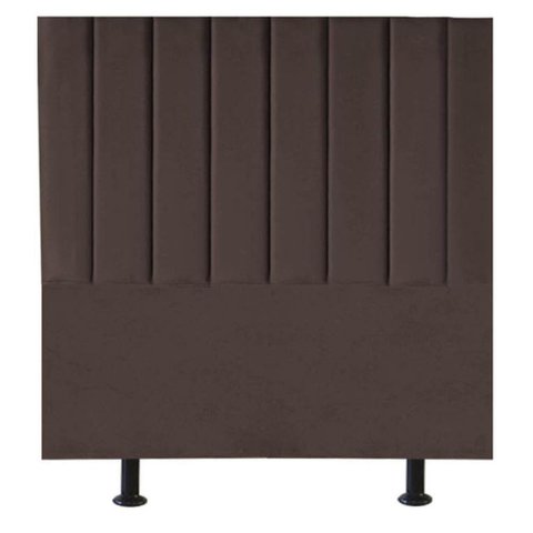Cabeceira de Cama Solteiro Box 100 Cm Maisa Suede Marrom