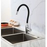 Torneira de Cozinha Gourmet Flexível Monocomando Misturador Mesa Silicone Preta ME07 - 2