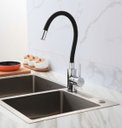Ver imagem 1 de Torneira de Cozinha Gourmet Flexível Monocomando Misturador Mesa Silicone Preta ME07
