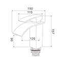 Ver imagem 2 de Torneira de Banheiro/Lavabo Monocomando Misturador Cascata ME11
