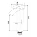 Ver imagem 2 de Torneira de Banheiro/Lavabo Monocomando Misturador Alta Cascata ME12