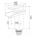 Ver imagem 2 de Torneira de Banheiro/Lavabo Monocomando Misturador Cascata Calha Linn ME13