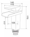 Ver imagem 2 de Torneira de Banheiro/Lavabo Monocomando Misturador Cascata Calha Linn ME13
