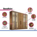 Ver imagem 5 de Guarda Roupa Casal Linea 6 Portas 6GAVS Cumaru N. Horizonte